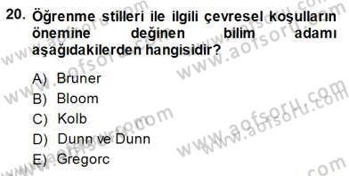 Öğretim İlke Ve Yöntemleri Dersi Ara Sınavı Deneme Sınav Soruları 20. Soru