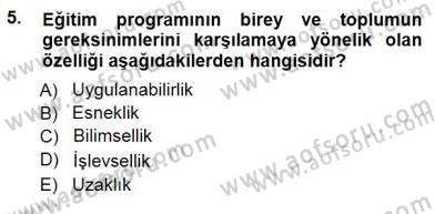 Öğretim İlke Ve Yöntemleri Dersi Ara Sınavı Deneme Sınav Soruları 5. Soru
