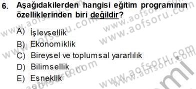 Öğretim İlke Ve Yöntemleri Dersi Ara Sınavı Deneme Sınav Soruları 6. Soru