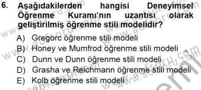 Öğretim İlke Ve Yöntemleri Dersi 2014 - 2015 Yılı (Final) Dönem Sonu Sınav Soruları 6. Soru