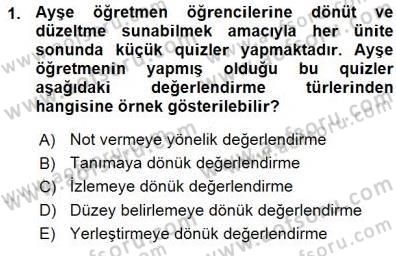 Öğretim İlke Ve Yöntemleri Dersi Ara Sınavı Deneme Sınav Soruları 1. Soru