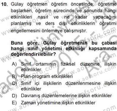 Öğretim İlke Ve Yöntemleri Dersi Ara Sınavı Deneme Sınav Soruları 10. Soru
