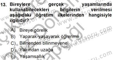 Öğretim İlke Ve Yöntemleri Dersi Ara Sınavı Deneme Sınav Soruları 13. Soru