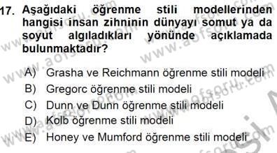 Öğretim İlke Ve Yöntemleri Dersi Ara Sınavı Deneme Sınav Soruları 17. Soru