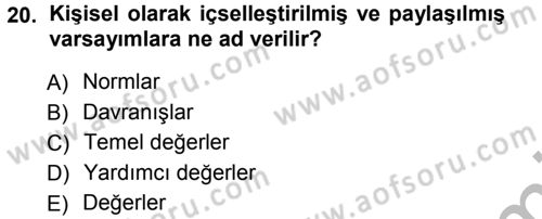 Sınıf Yönetimi Dersi Ara Sınavı Deneme Sınav Soruları 20. Soru