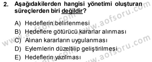 Sınıf Yönetimi Dersi Ara Sınavı Deneme Sınav Soruları 2. Soru