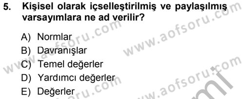 Sınıf Yönetimi Dersi 2014 - 2015 Yılı (Final) Dönem Sonu Sınav Soruları 5. Soru