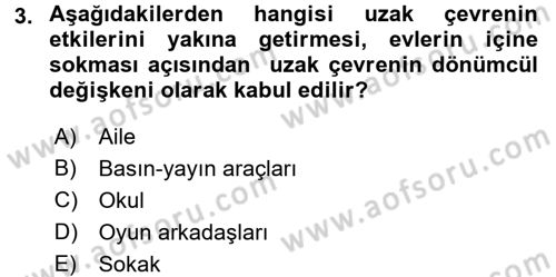 Sınıf Yönetimi Dersi 2017 - 2018 Yılı (Final) Dönem Sonu Sınav Soruları 3. Soru