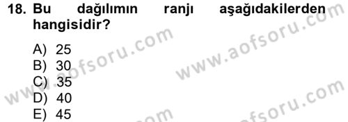 Ölçme Ve Değerlendirme Dersi 2012 - 2013 Yılı (Final) Dönem Sonu Sınav Soruları 18. Soru