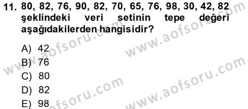Ölçme Ve Değerlendirme Dersi 2013 - 2014 Yılı (Final) Dönem Sonu Sınav Soruları 11. Soru