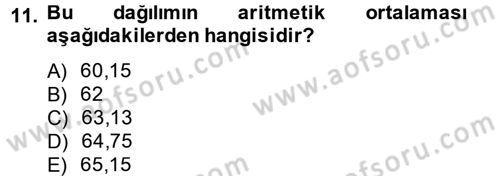 Ölçme Ve Değerlendirme Dersi 2013 - 2014 Yılı Tek Ders Sınav Soruları 11. Soru