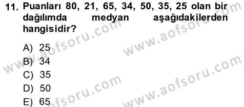 Ölçme Ve Değerlendirme Dersi 2014 - 2015 Yılı (Final) Dönem Sonu Sınav Soruları 11. Soru