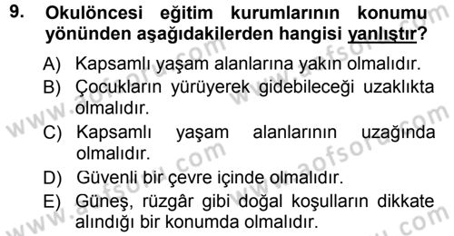Özel Öğretim Yöntemleri 1 Dersi 2012 - 2013 Yılı (Final) Dönem Sonu Sınav Soruları 9. Soru