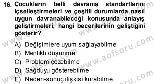 Özel Öğretim Yöntemleri 1 Dersi 2013 - 2014 Yılı (Final) Dönem Sonu Sınav Soruları 16. Soru