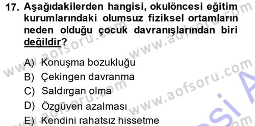 Özel Öğretim Yöntemleri 1 Dersi Ara Sınavı Deneme Sınav Soruları 17. Soru