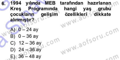 Özel Öğretim Yöntemleri 1 Dersi Ara Sınavı Deneme Sınav Soruları 6. Soru