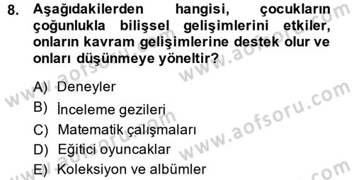 Özel Öğretim Yöntemleri 1 Dersi 2014 - 2015 Yılı (Final) Dönem Sonu Sınav Soruları 8. Soru
