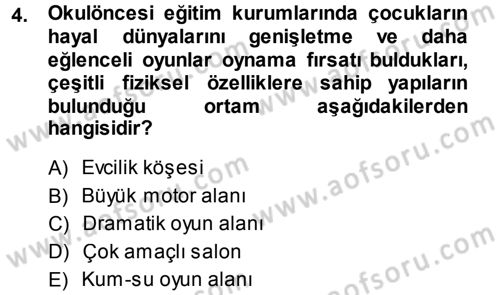 Özel Öğretim Yöntemleri 1 Dersi 2014 - 2015 Yılı Tek Ders Sınav Soruları 4. Soru