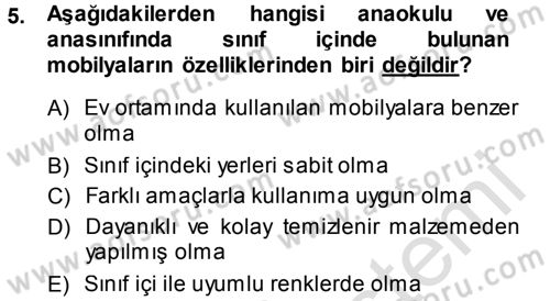 Özel Öğretim Yöntemleri 1 Dersi 2014 - 2015 Yılı Tek Ders Sınav Soruları 5. Soru