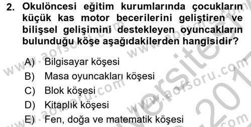 Özel Öğretim Yöntemleri 1 Dersi 2016 - 2017 Yılı 3 Ders Sınav Soruları 2. Soru