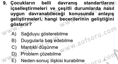 Özel Öğretim Yöntemleri 1 Dersi 2016 - 2017 Yılı 3 Ders Sınav Soruları 9. Soru