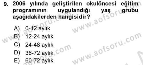 Özel Öğretim Yöntemleri 1 Dersi Ara Sınavı Deneme Sınav Soruları 9. Soru