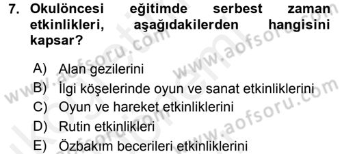 Özel Öğretim Yöntemleri 1 Dersi 2016 - 2017 Yılı (Final) Dönem Sonu Sınav Soruları 7. Soru