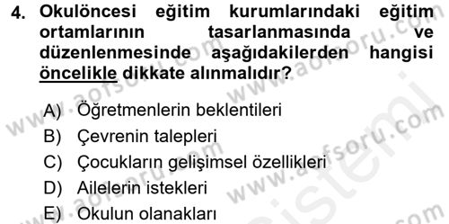 Özel Öğretim Yöntemleri 1 Dersi 2017 - 2018 Yılı (Final) Dönem Sonu Sınav Soruları 4. Soru
