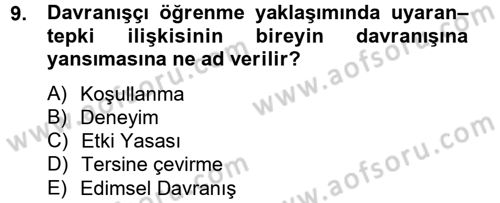 Özel Öğretim Yöntemleri 2 Dersi 2012 - 2013 Yılı (Vize) Ara Sınav Soruları 9. Soru