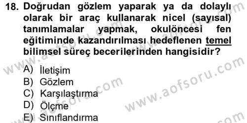 Özel Öğretim Yöntemleri 2 Dersi 2012 - 2013 Yılı (Final) Dönem Sonu Sınav Soruları 18. Soru