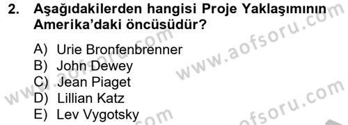 Özel Öğretim Yöntemleri 2 Dersi 2012 - 2013 Yılı (Final) Dönem Sonu Sınav Soruları 2. Soru