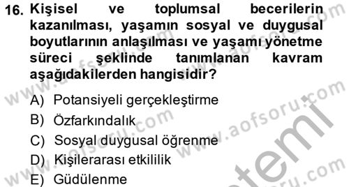 Özel Öğretim Yöntemleri 2 Dersi 2013 - 2014 Yılı (Vize) Ara Sınav Soruları 16. Soru