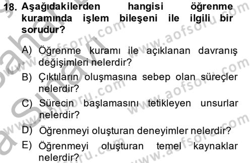 Özel Öğretim Yöntemleri 2 Dersi 2013 - 2014 Yılı (Vize) Ara Sınav Soruları 18. Soru