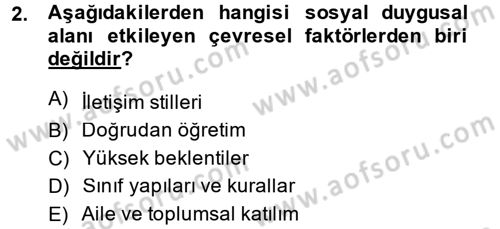 Özel Öğretim Yöntemleri 2 Dersi 2013 - 2014 Yılı (Vize) Ara Sınav Soruları 2. Soru