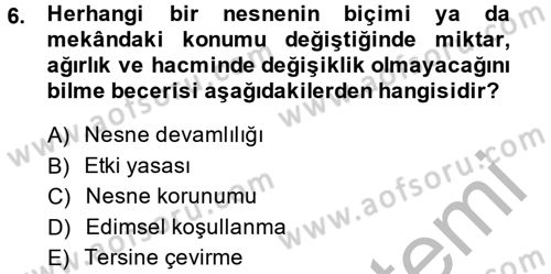 Özel Öğretim Yöntemleri 2 Dersi 2013 - 2014 Yılı (Vize) Ara Sınav Soruları 6. Soru