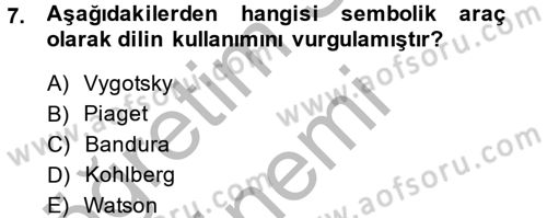 Özel Öğretim Yöntemleri 2 Dersi 2013 - 2014 Yılı (Vize) Ara Sınav Soruları 7. Soru