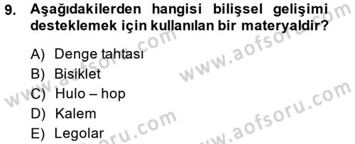 Özel Öğretim Yöntemleri 2 Dersi 2013 - 2014 Yılı (Vize) Ara Sınav Soruları 9. Soru