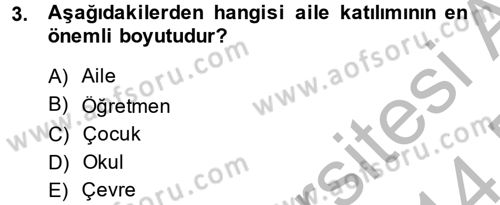 Özel Öğretim Yöntemleri 2 Dersi 2013 - 2014 Yılı (Final) Dönem Sonu Sınav Soruları 3. Soru