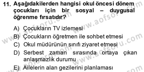 Özel Öğretim Yöntemleri 2 Dersi 2014 - 2015 Yılı (Vize) Ara Sınav Soruları 11. Soru