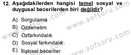 Özel Öğretim Yöntemleri 2 Dersi 2014 - 2015 Yılı (Vize) Ara Sınav Soruları 12. Soru