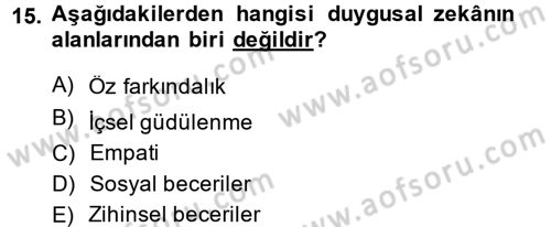Özel Öğretim Yöntemleri 2 Dersi 2014 - 2015 Yılı (Vize) Ara Sınav Soruları 15. Soru