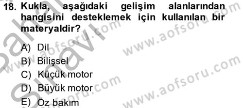 Özel Öğretim Yöntemleri 2 Dersi 2014 - 2015 Yılı (Vize) Ara Sınav Soruları 18. Soru