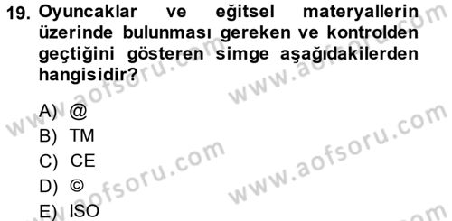 Özel Öğretim Yöntemleri 2 Dersi 2014 - 2015 Yılı (Vize) Ara Sınav Soruları 19. Soru