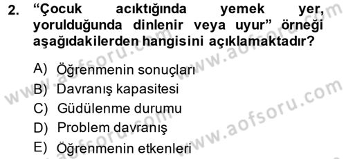 Özel Öğretim Yöntemleri 2 Dersi 2014 - 2015 Yılı (Vize) Ara Sınav Soruları 2. Soru