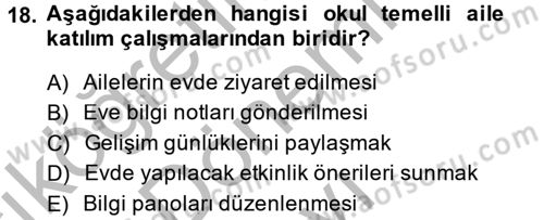 Özel Öğretim Yöntemleri 2 Dersi 2014 - 2015 Yılı (Final) Dönem Sonu Sınav Soruları 18. Soru