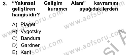 Özel Öğretim Yöntemleri 2 Dersi 2014 - 2015 Yılı (Final) Dönem Sonu Sınav Soruları 3. Soru