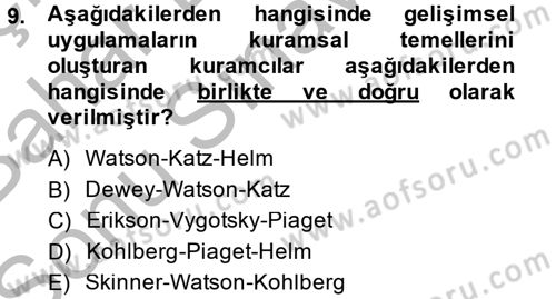 Özel Öğretim Yöntemleri 2 Dersi 2014 - 2015 Yılı (Final) Dönem Sonu Sınav Soruları 9. Soru