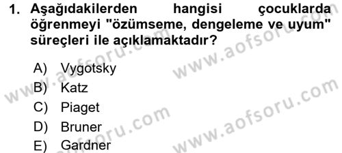 Özel Öğretim Yöntemleri 2 Dersi 2015 - 2016 Yılı (Vize) Ara Sınav Soruları 1. Soru