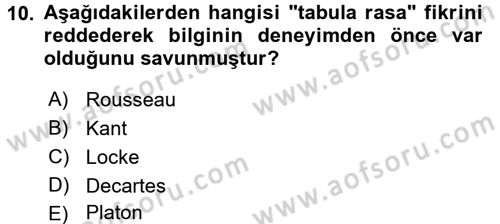 Özel Öğretim Yöntemleri 2 Dersi 2015 - 2016 Yılı (Vize) Ara Sınav Soruları 10. Soru