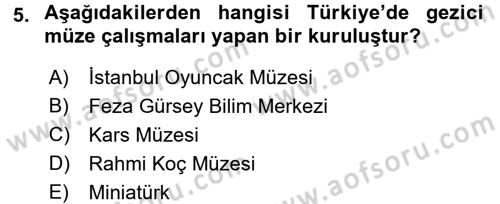 Özel Öğretim Yöntemleri 2 Dersi 2015 - 2016 Yılı (Vize) Ara Sınav Soruları 5. Soru